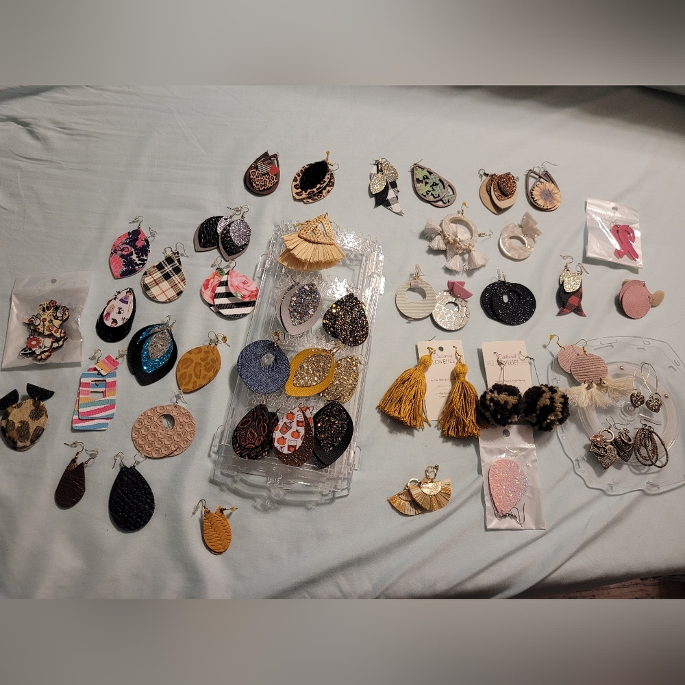 Earrings and holder